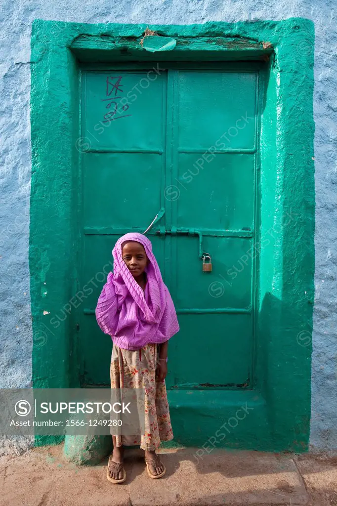 Colourful Street Scene, Jugol Old Town Harar, Ethiopia