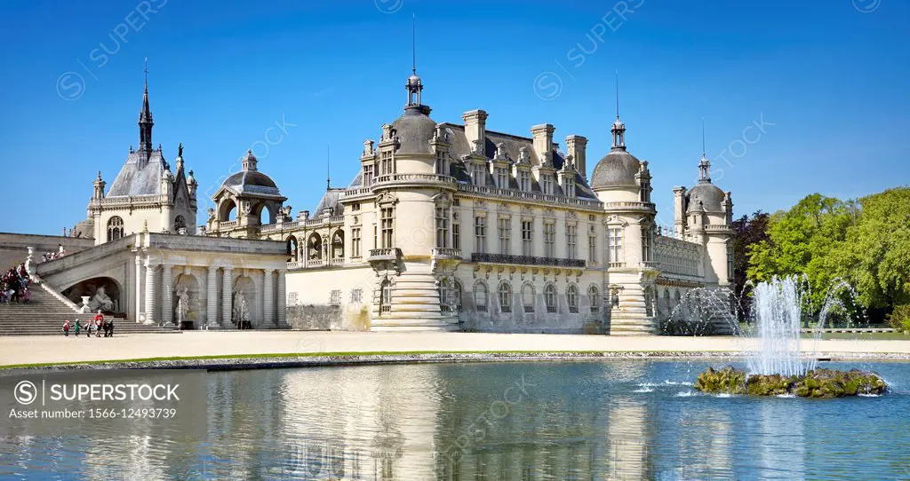 Chantilly Castle (Chateau de Chantilly), Chantilly, France.