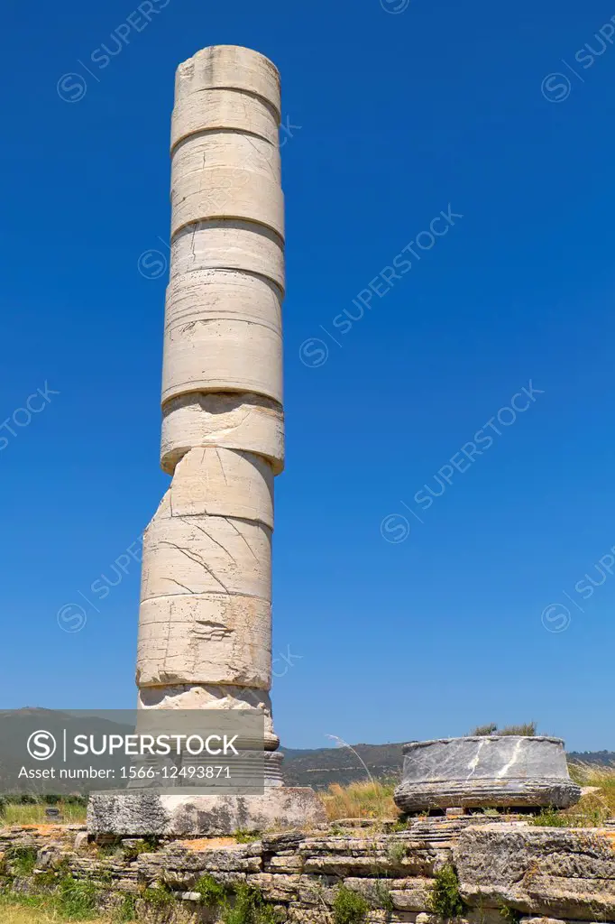 The Temple of Hera, Heraion of Samos, Samos island, North Aegean islands, Greece, Europe