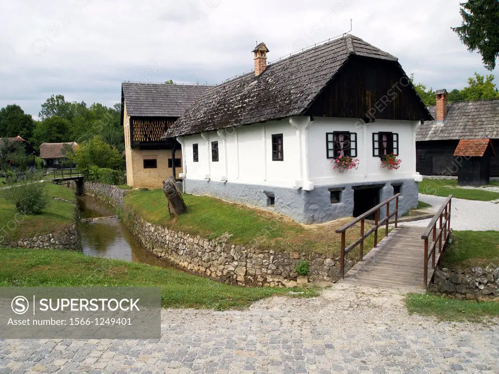 Old village, museum in Kumrovec, Hrvatsko Zagorje, Croatia - born place of Josip Broz Tito, marshal of Yugoslavia