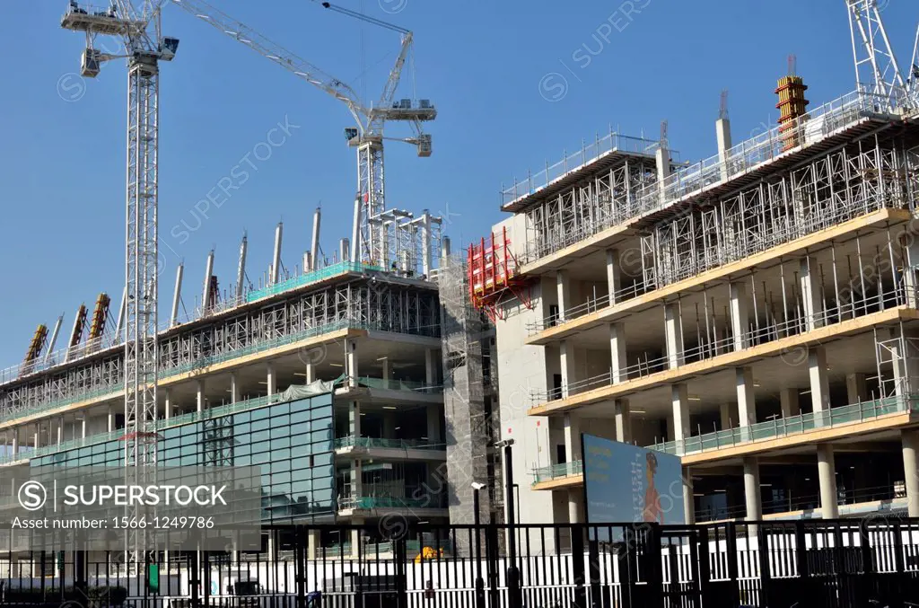 Construction of The Francis Crick Institute, St Pancras, London, UK