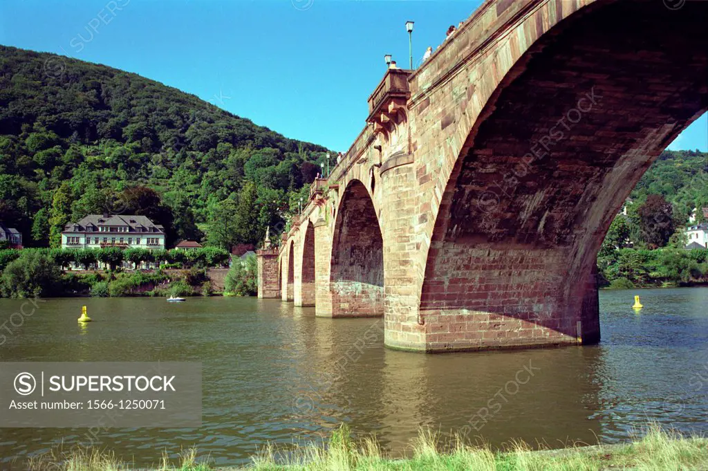 Karl Theodor Bridge over the Neckar River Heidelberg