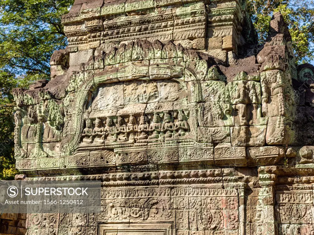 Preah Khan sometimes transliterated as Prah Khan, is a temple at Angkor, Cambodia, built in the 12th century for King Jayavarman VII  It is located no...
