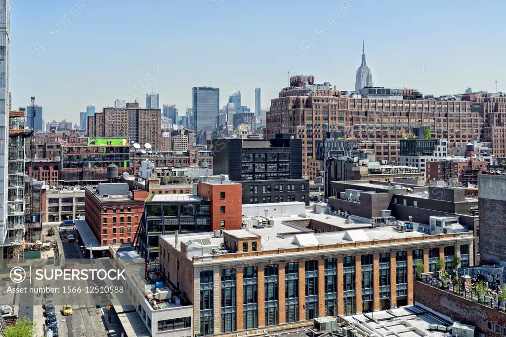 Looking Northeast from the Meatpacking District, New York City.
