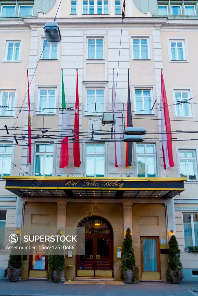 Hotel Sacher, Neustadt, new town, Salzburg, Austria.