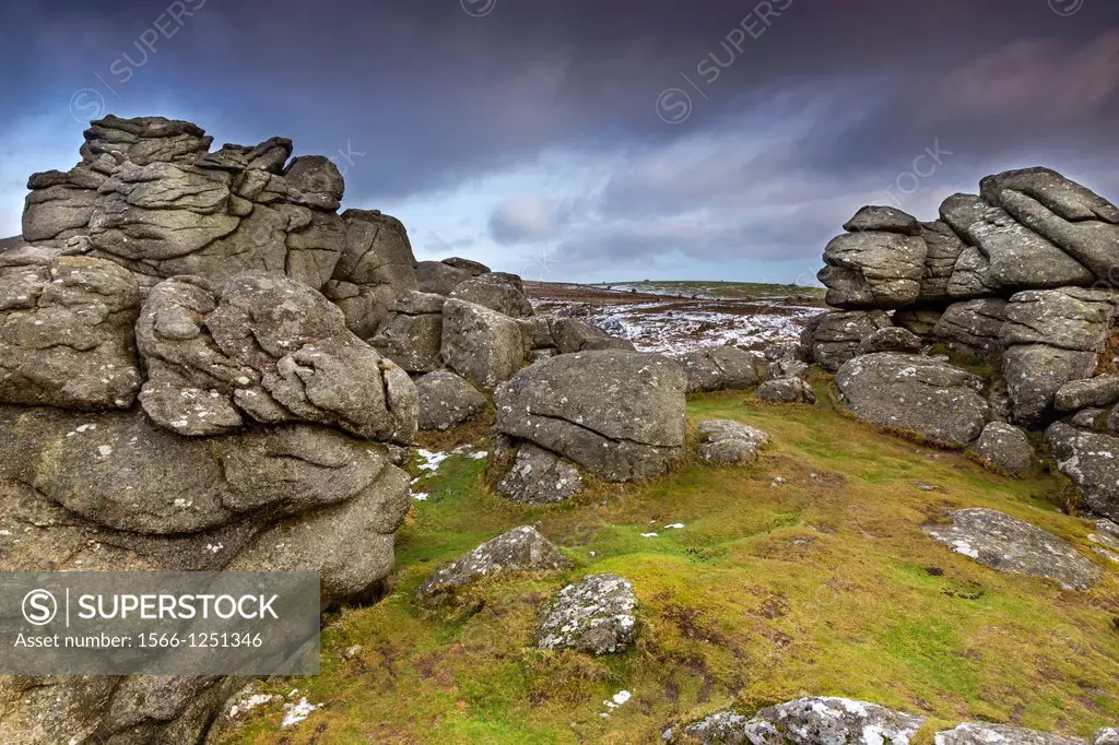 Bonehill Rocks in the Dartmoor National Park near Widecombe in the Moor, Devon, England, UK, Europe