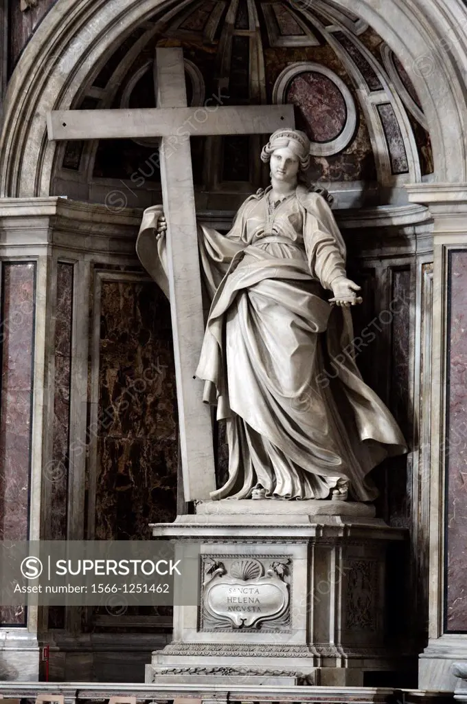 Saint Helena sculpture by Andrea Bolgi in St. Peter´s Basilica, Vatican City