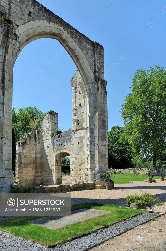 France, Indre et Loire, La Riche, Tours surroundings Prieure de Saint-Cosme also called Prieure de Ronsard, Tomb of poet Ronsard and church ruins