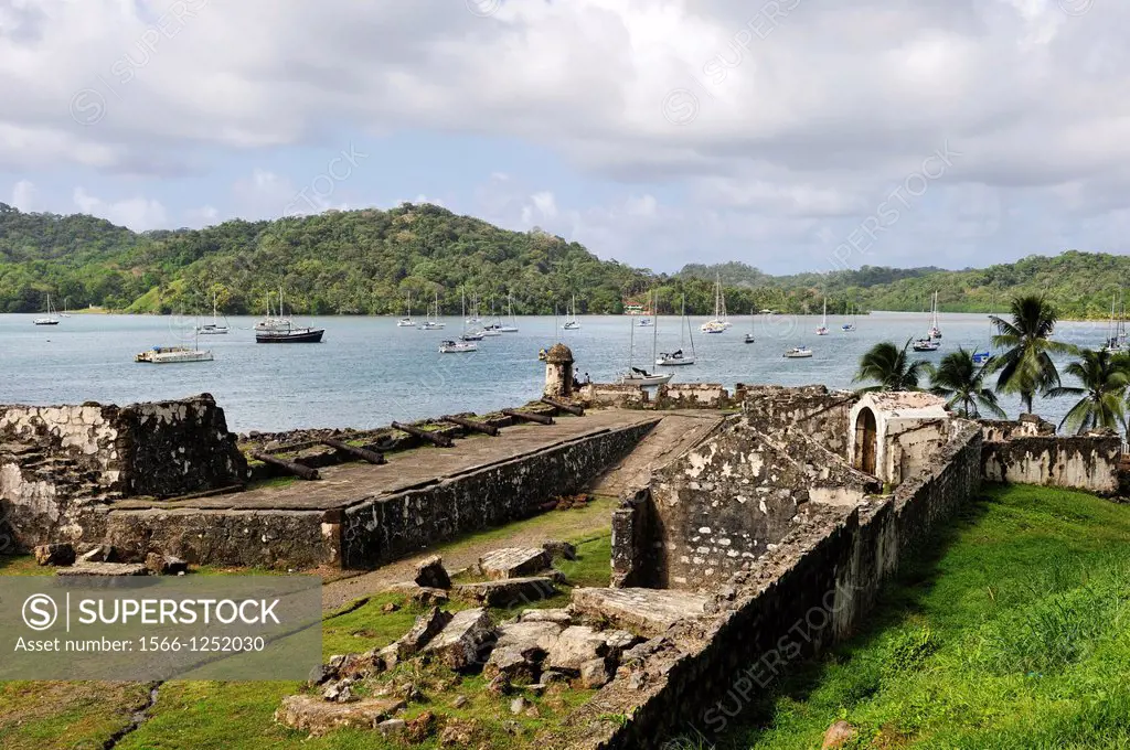 battery and ruins of the fort of Portobello, Colon Province, Republic of Panama, Central America