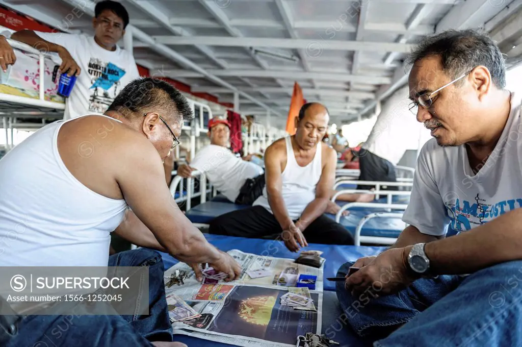 People travelling by ferry, Philippines, Asia