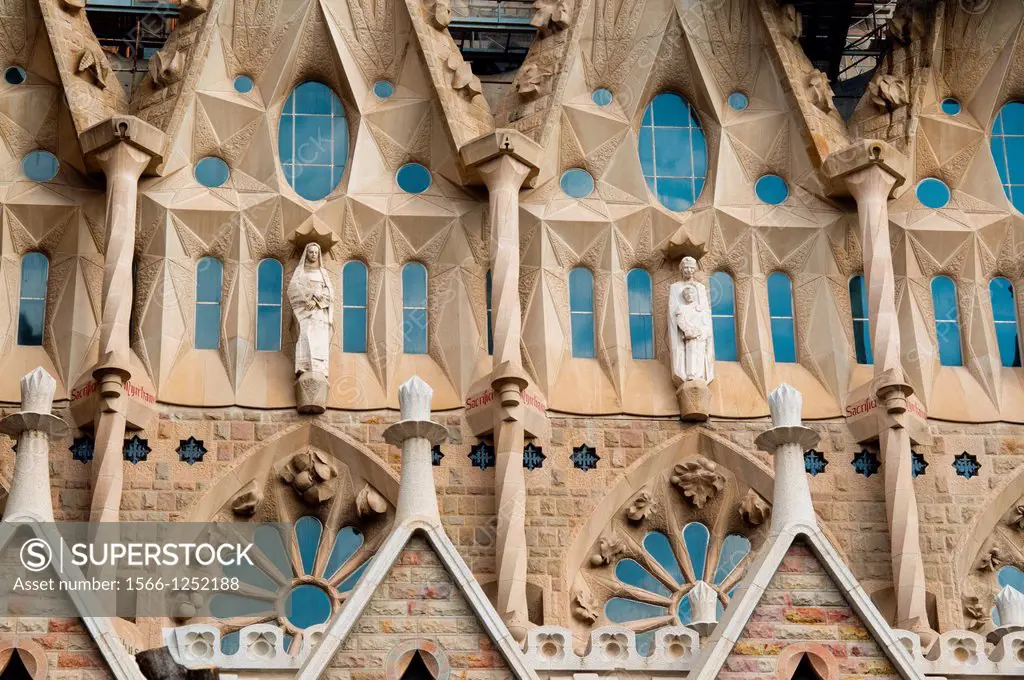 Sagrada Familia by Gaudi, Barcelona, Catalunya Catalonia Cataluna, Spain, Europe