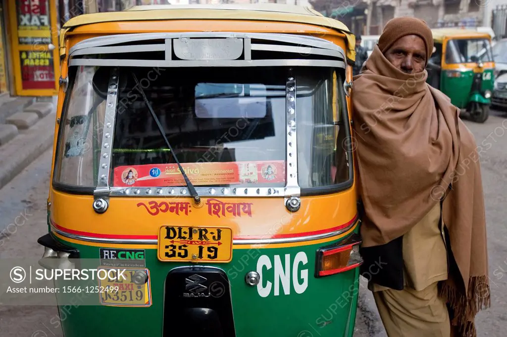 Auto Rickshaw taxi Driver, New Delhi, India