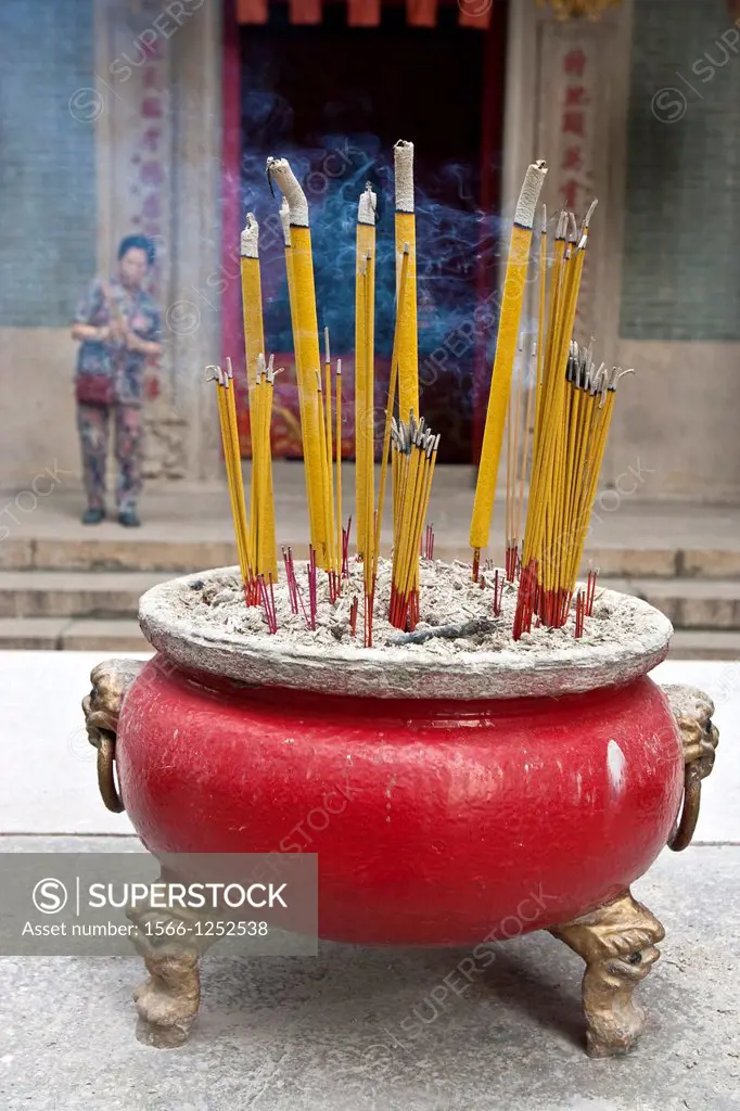 Burning Incense Sticks, Tin Hau Temple, Hong Kong, China