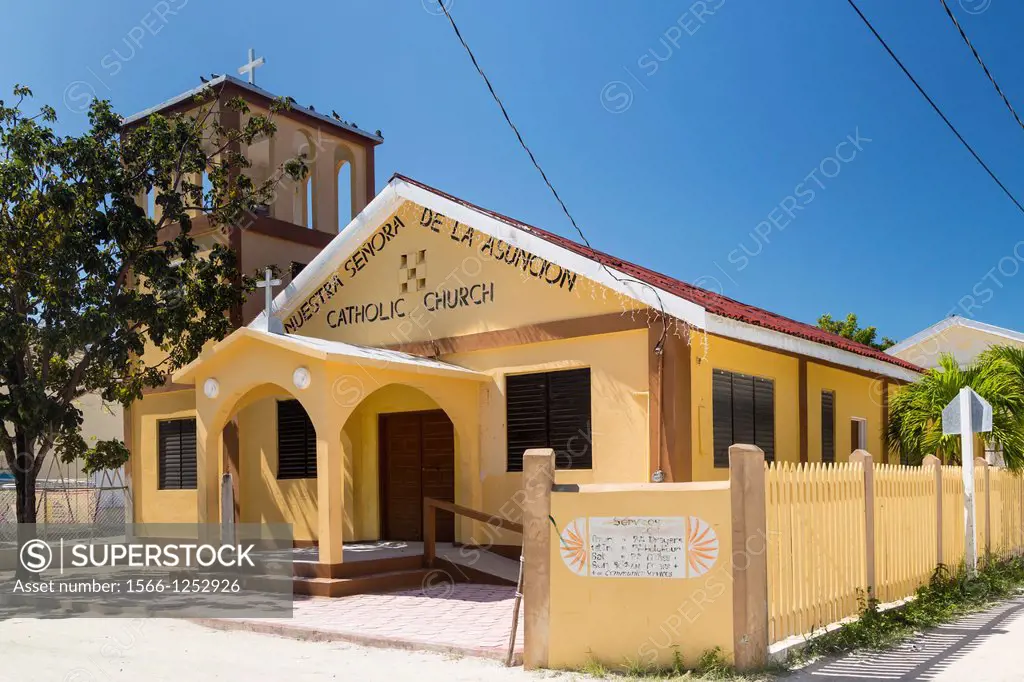 The Catholic church on the island of Cay Caulker, Belize
