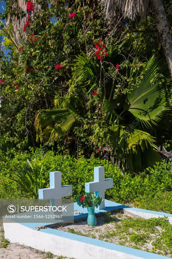An island cemetery on Cay Caulker, Belize