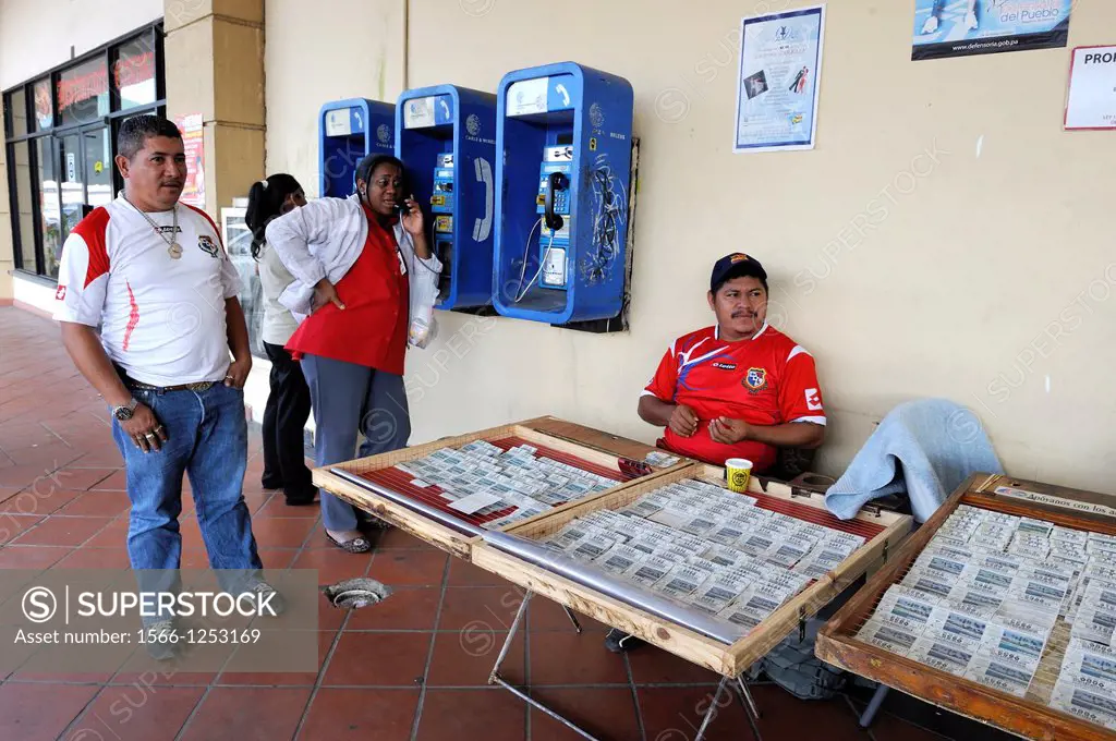 lottery tickets vendor, Panama City, Republic of Panama, Central America