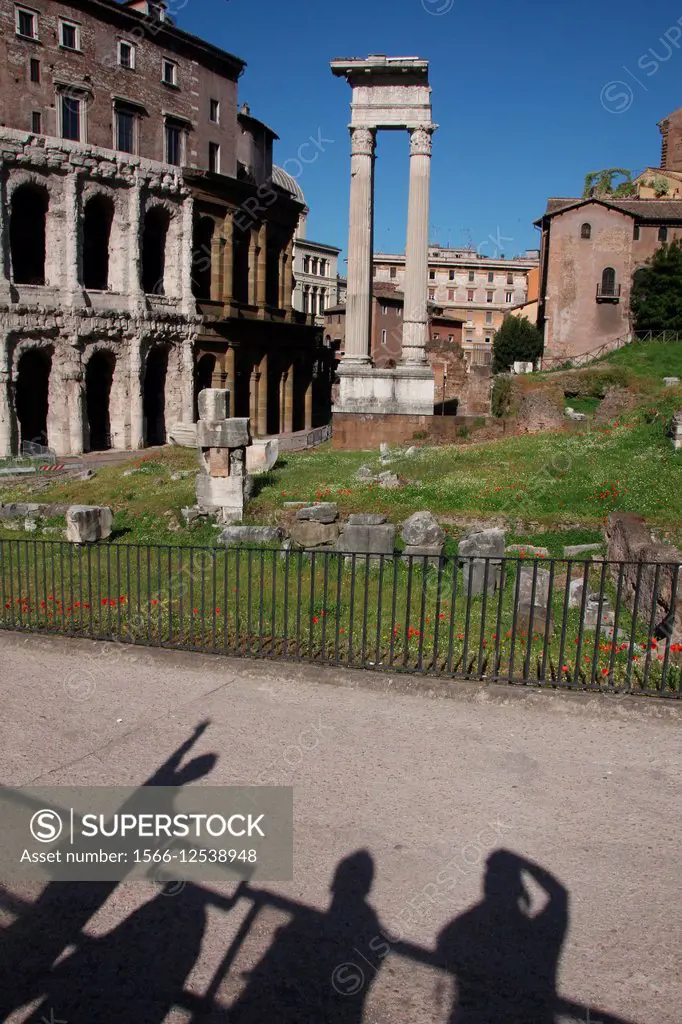 Temple of Apollo Sosianus by the theatre of marcellus in Rome, Italy