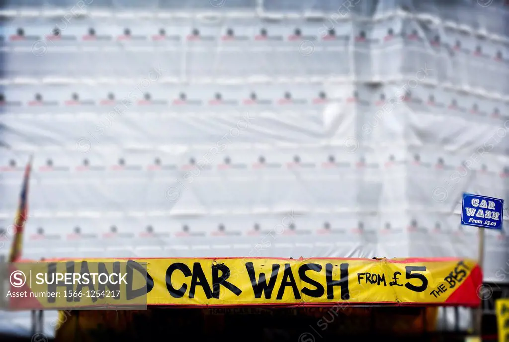 Hand Car Wash, garaje en East London, England, UK, Hand Car Wash, garage in East London, England, UK