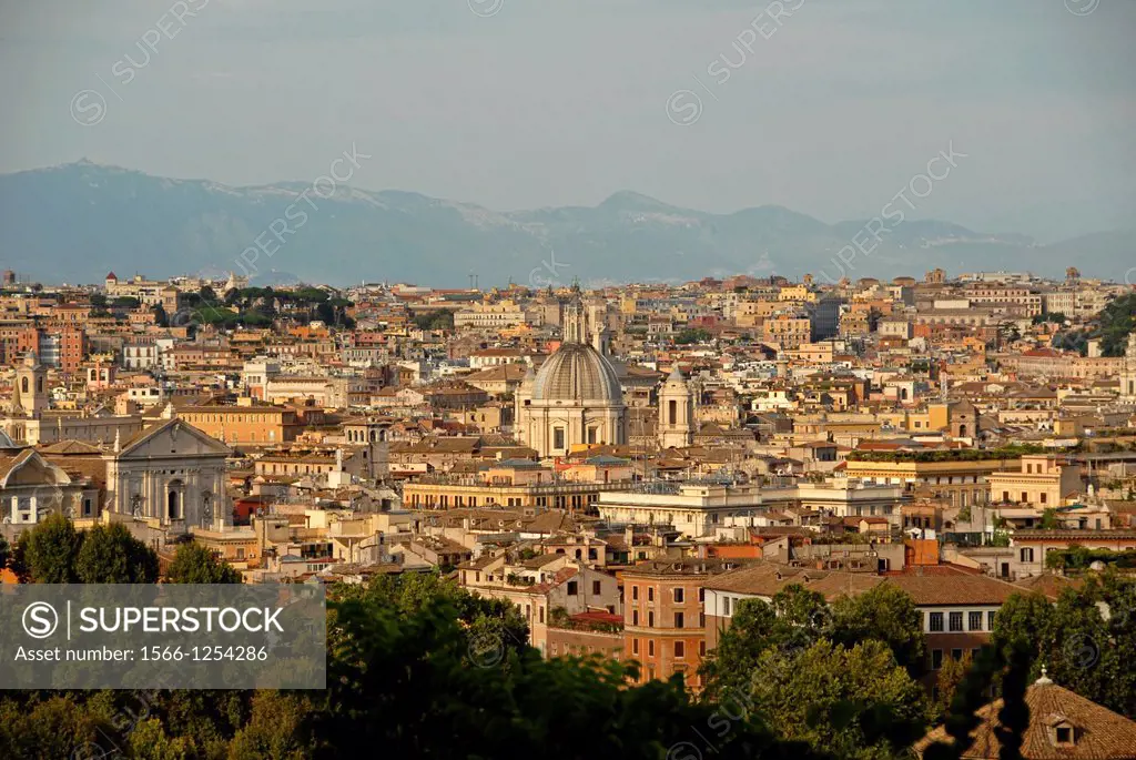Partial view of the city of Rome  Rome, Lazio, Italy, Europe 