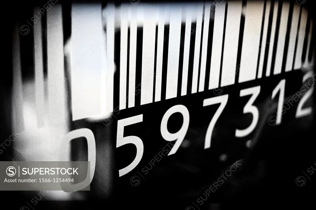 primer plano de codigo de barras, Spotlight barcode,