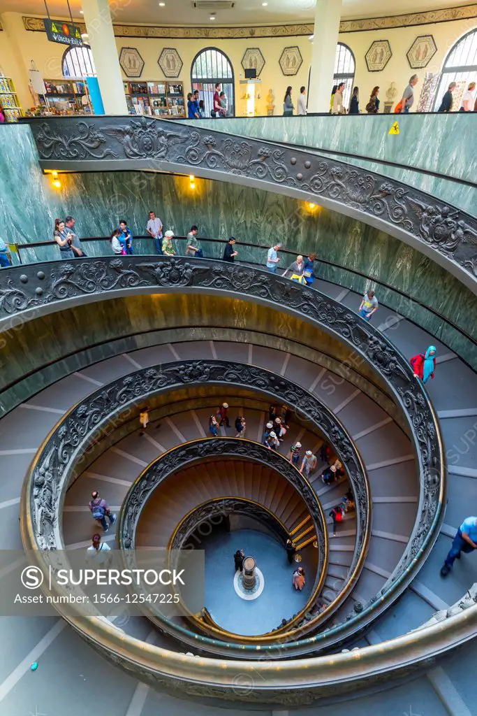 Giuseppe Momo Spiral Staircase, Vatican Museums, Vatican City State, Rome, Italy, Europe.