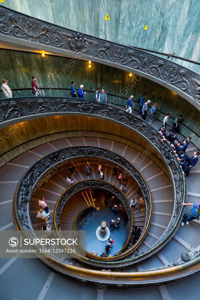 Giuseppe Momo Spiral Staircase, Vatican Museums, Vatican City State, Rome, Italy, Europe.