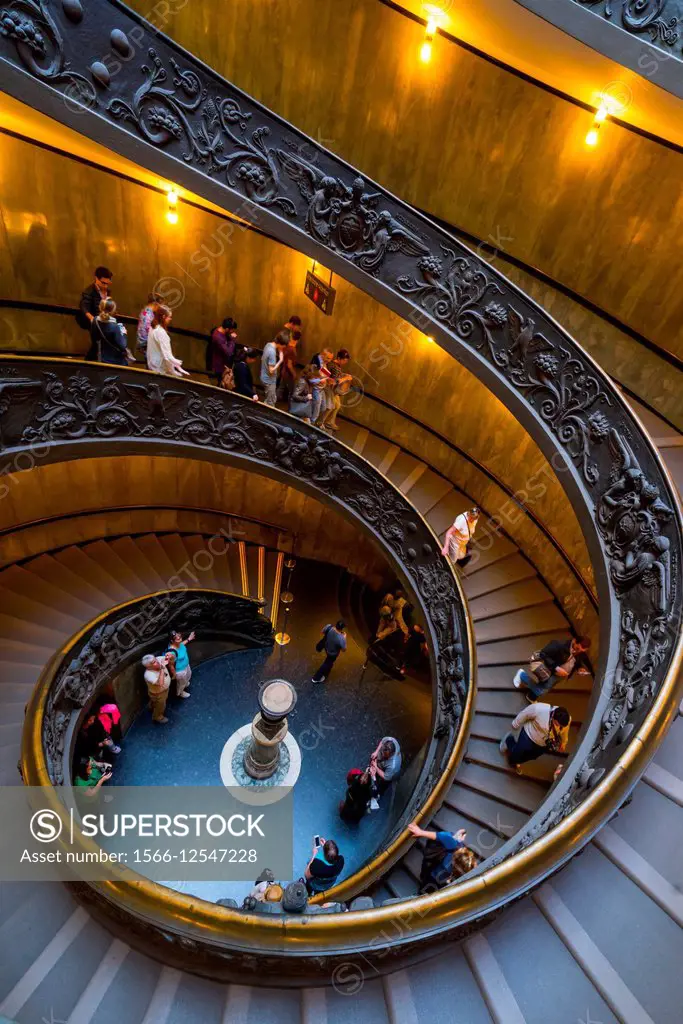 Giuseppe Momo Spiral Staircase, Vatican Museums, Vatican City State, Rome, Italy, Europe.