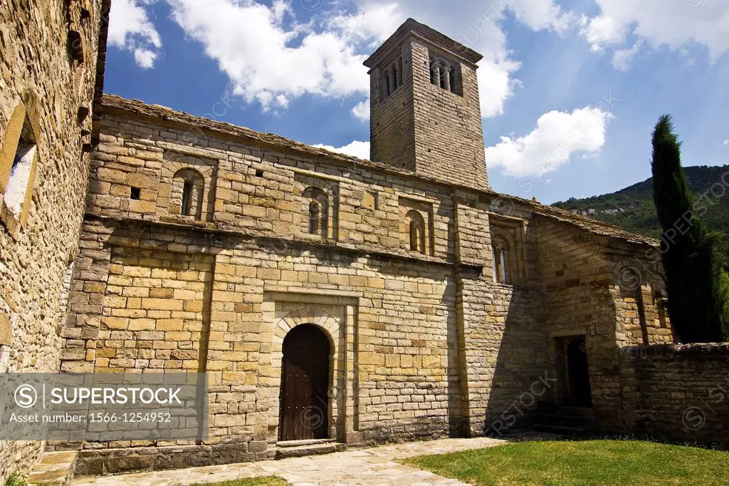 Church of San Pedro de Lárrede, Mozarabic - Romanesque style - Serrablo - Alto Gallego - Huesca Province - Aragon - Aragon Pyrenees - Spain - Europe