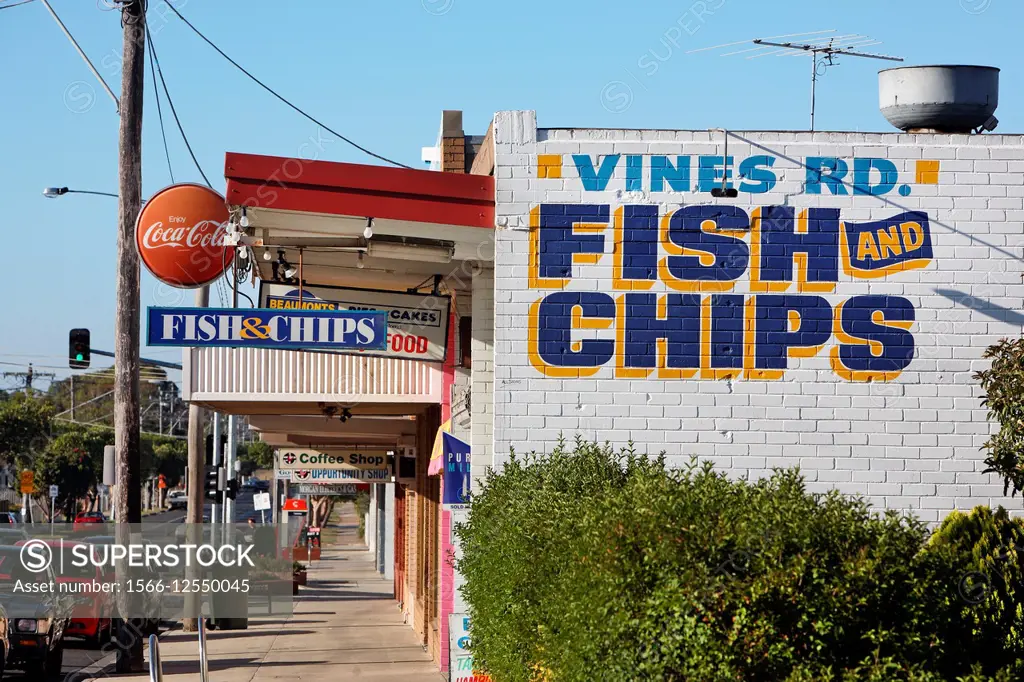 Fish and Chips shop on North Geelong. Victoria, Australia.
