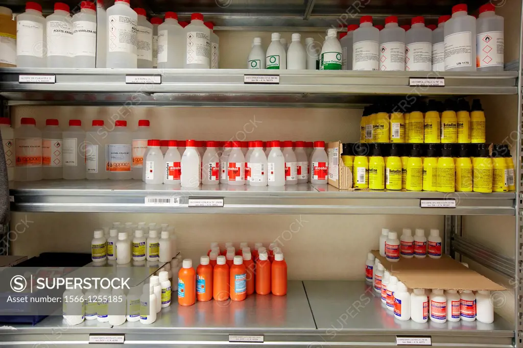Stock medicines, Storage, Pharmacy, Hospital Donostia, San Sebastian, Gipuzkoa, Basque Country, Spain