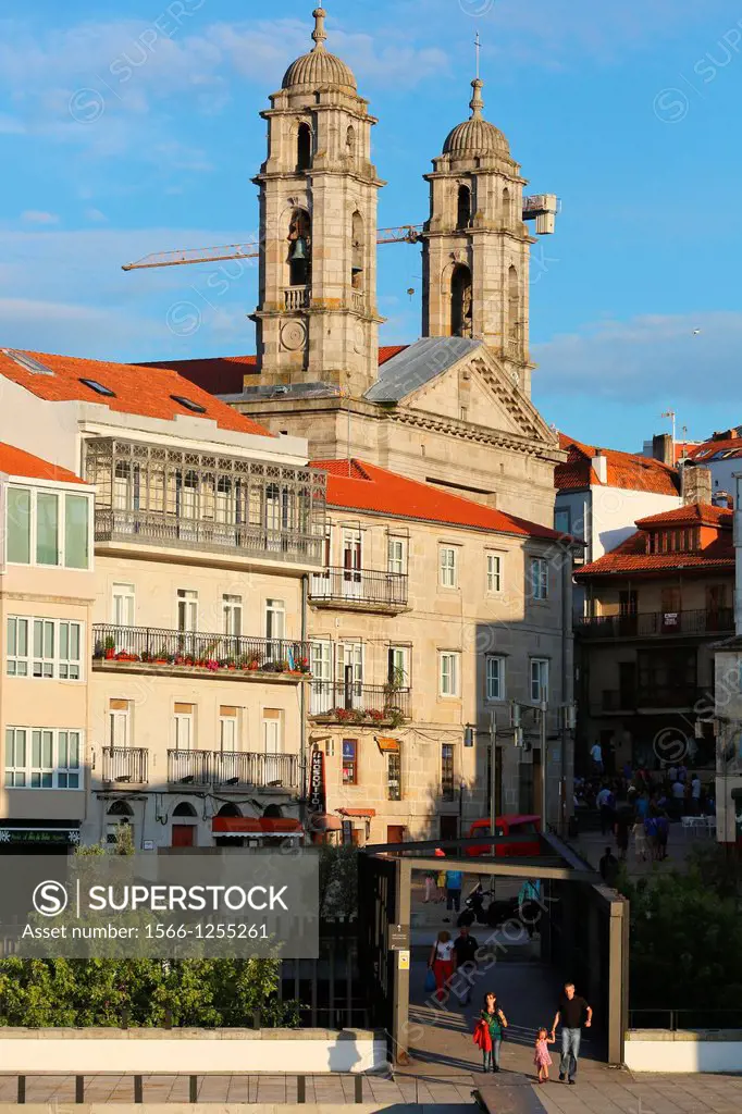 Co-Cathedral, Old Town, Vigo, Pontevedra, Galicia, Spain.