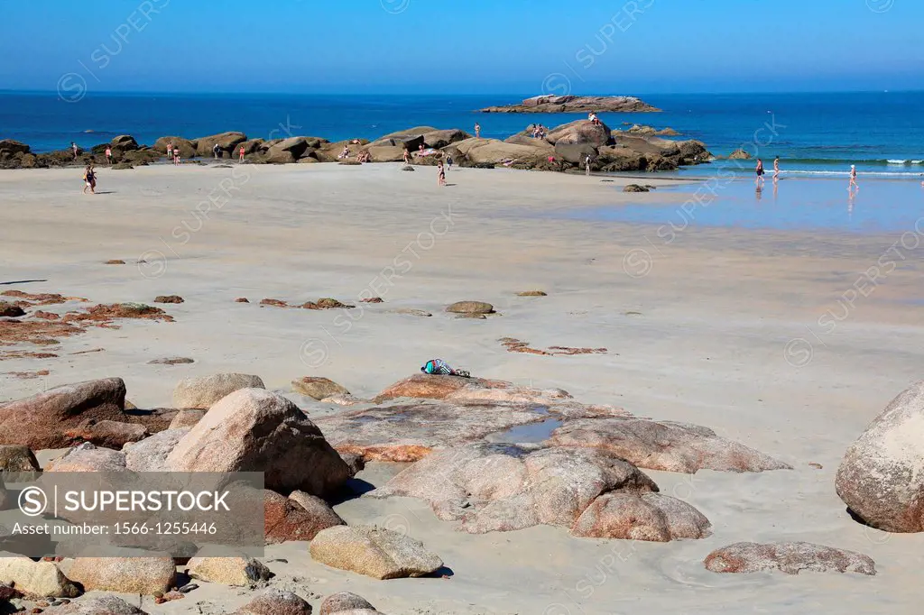 Areas Gordas beach, A Lanzada, Sanxenxo, Pontevedra province, Galicia, Spain.