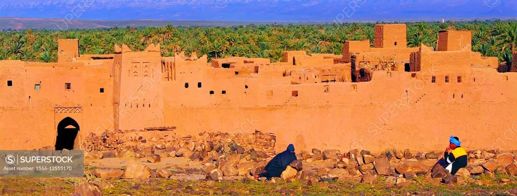 Kasbah of Tissergate in the Draa River valley, Zagora province, Morocco
