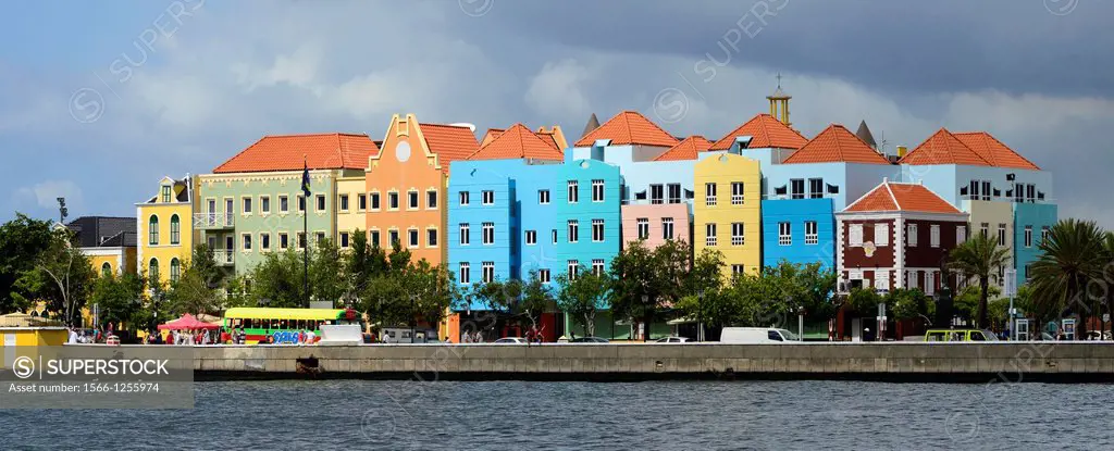Handelskade Merchant Houses Willemstad Curaçao Dutch Caribbean Island Netherlands