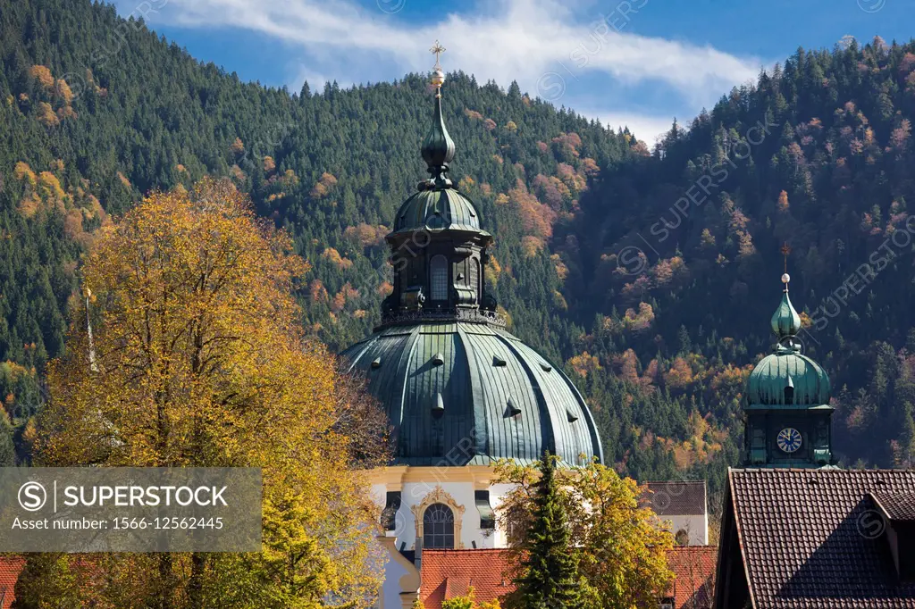 Germany, Bavaria, Ettal, Kloster Ettal monastery, exterior.