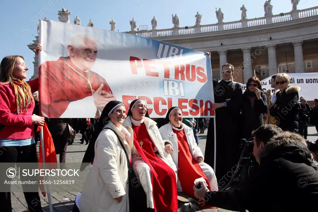 27 Feb 2013 Pope Benedict XVI final General Audience in Saint Peter´s Square, Vatican City, Rome