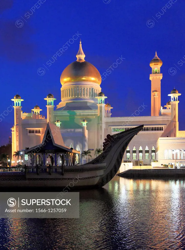Brunei, Bandar Seri Begawan, Omar Ali Saifuddien, Mosque, royal barge,