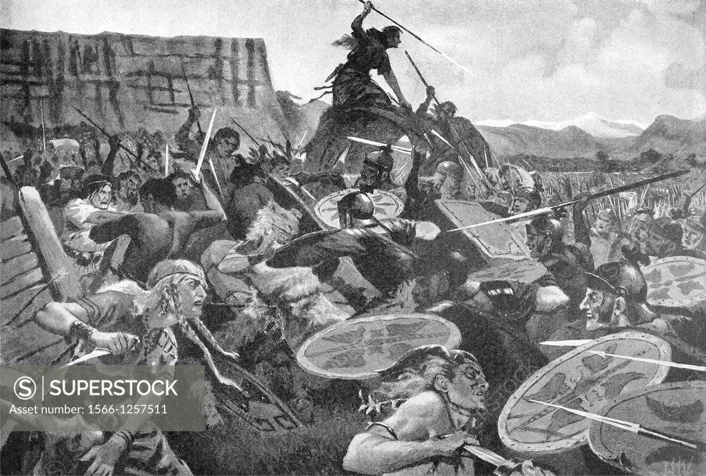 Battle of Aquae Sextiae in 102 BC