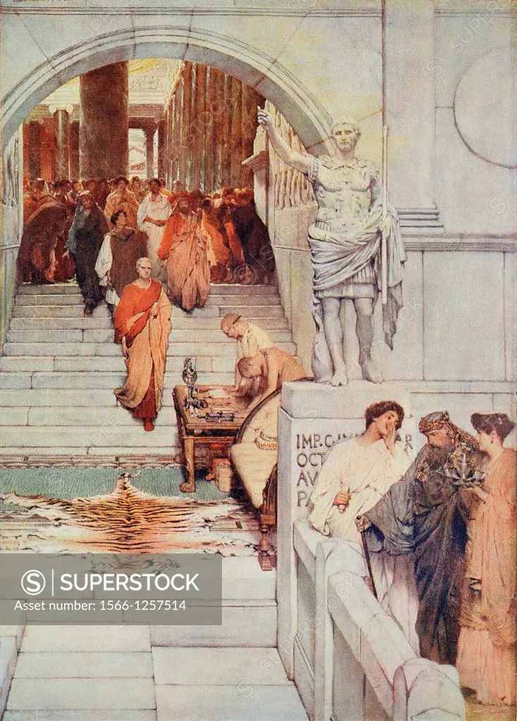 An Audience at Agrippa´s (1876) by Sir Lawrence Alma-Tadema