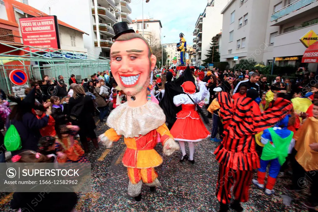 The carnival of the childs, Nice, Alpes-Maritimes, Côte d´Azur, French Riviera, France