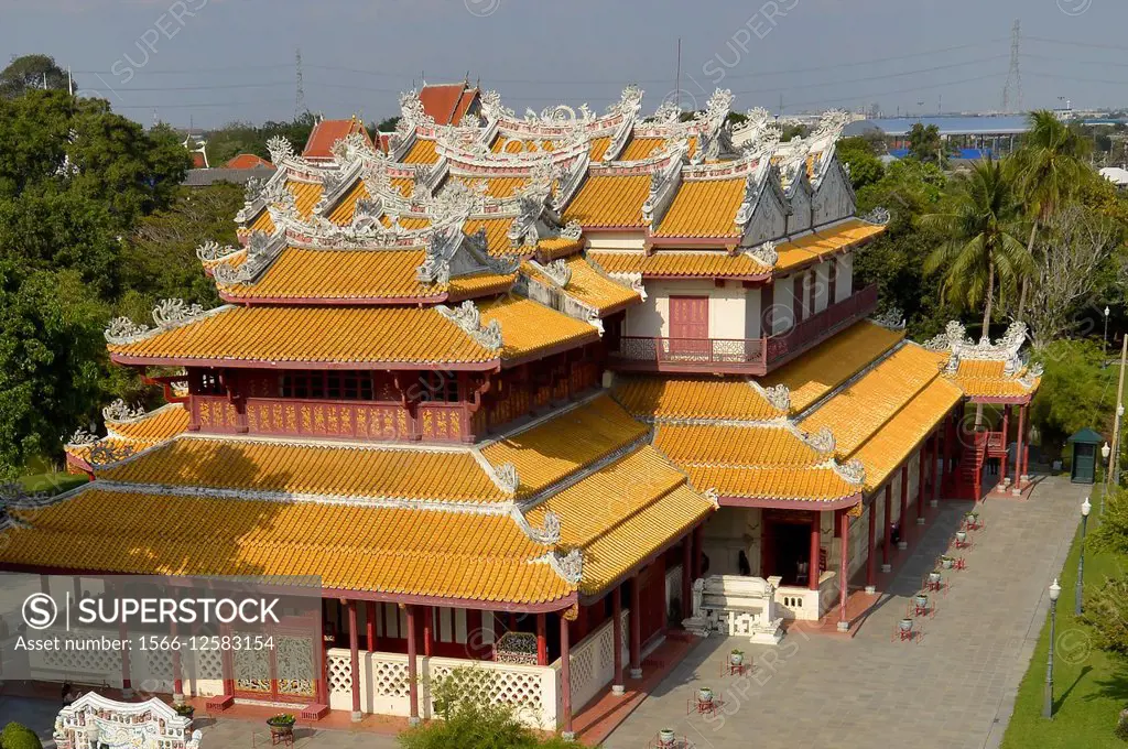 Wehart Chamrunt Chinese Pavilion at the Bang Pa-In Summer Palace, Ayutthaya, Thailand.