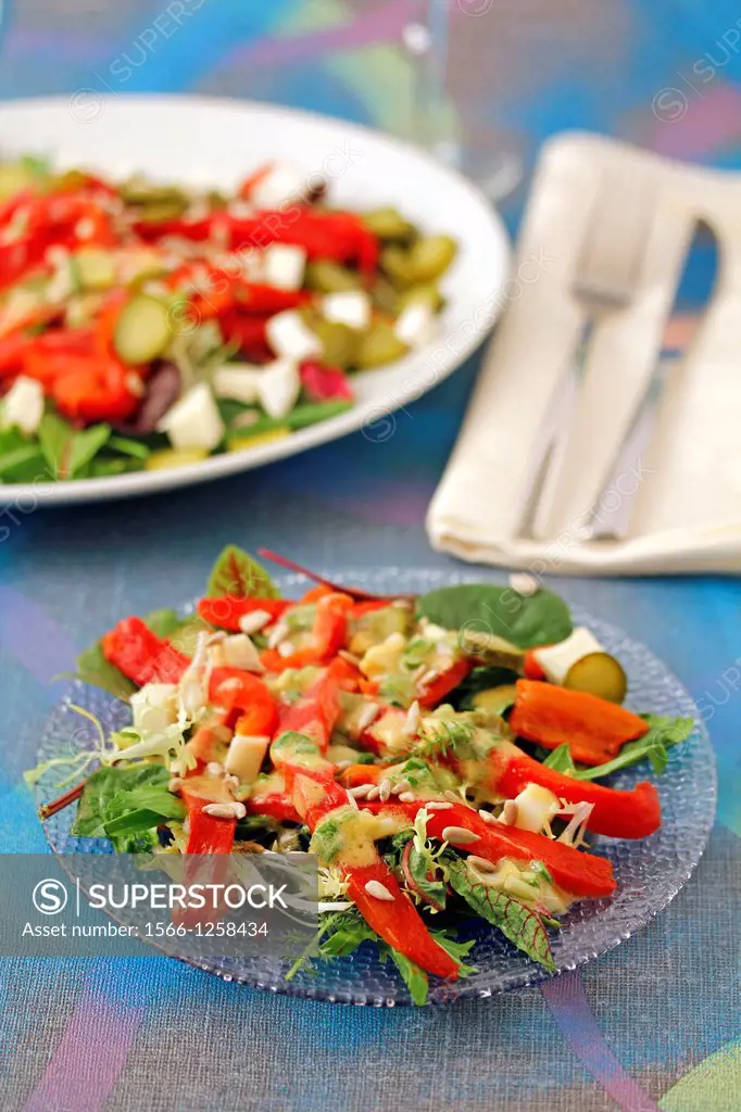 Salad of roasted peppers
