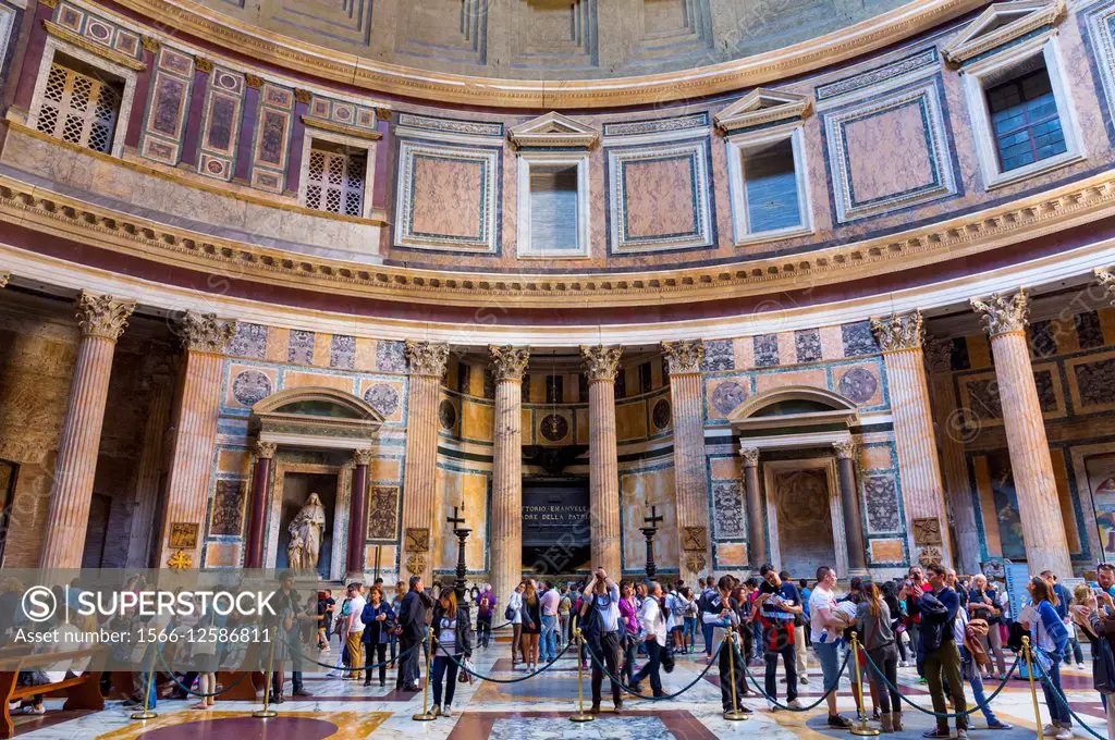 Pantheon, Piazza della Rotonda, Rome, Italy, Europe.