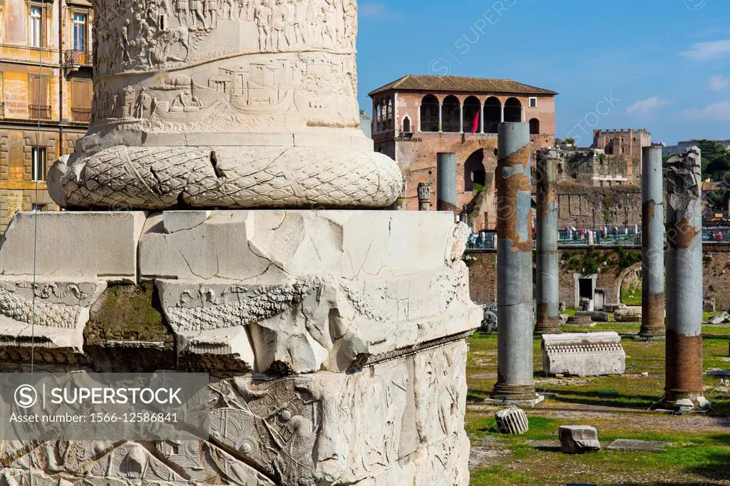 Trajan´s Column, Trajan´s Forum, Imperial Forums, Rome, Italy, Europe.