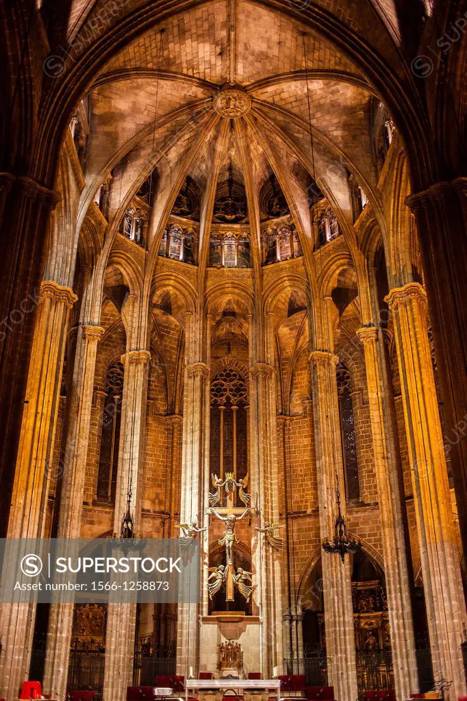 Cathedral of Barcelona or Cathedral of Santa Eulalia Barcelona  Catalonia, Spain