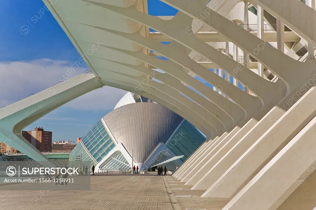 Príncipe Felipe Sciences Museum and The Hemisferic, City of Arts and Sciences, by S  Calatrava  Valencia  Spain