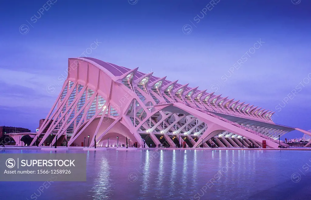 Príncipe Felipe Sciences Museum,City of Arts and Sciences, by S  Calatrava  Valencia  Spain
