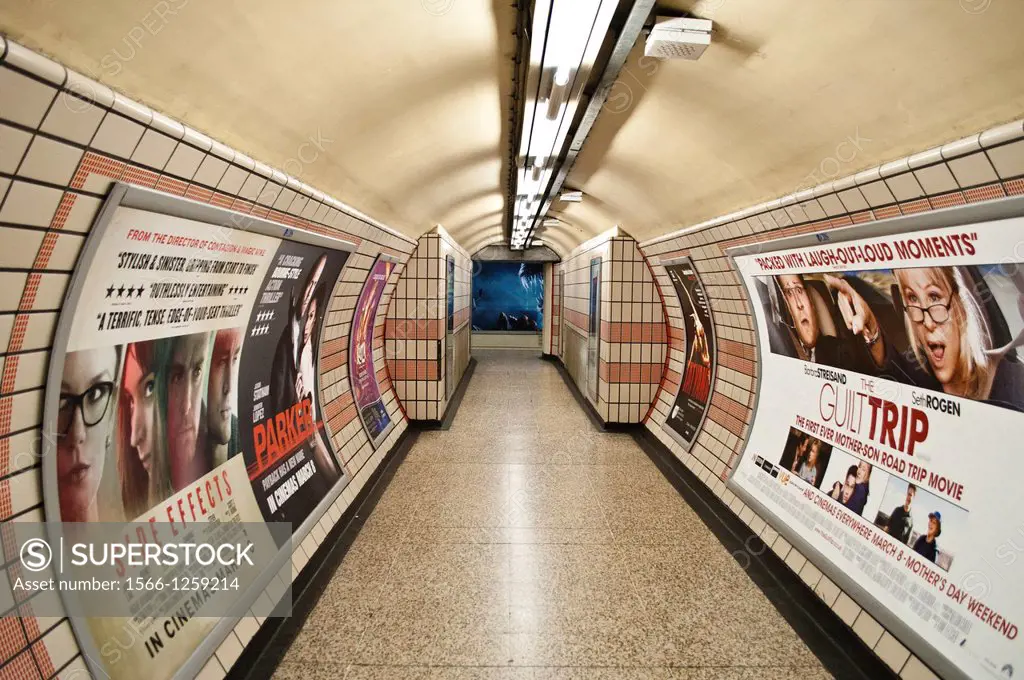 Baker Street tube station corridor, London, UK