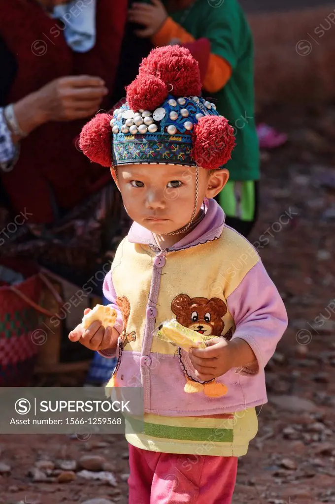 portrait of an ethnic Yao boy, Muang Singh, Laos