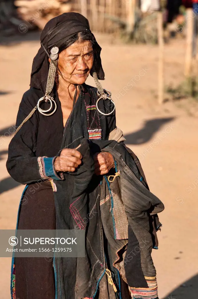 portrait of an ethnic Akha woman, Phongsaly, Laos